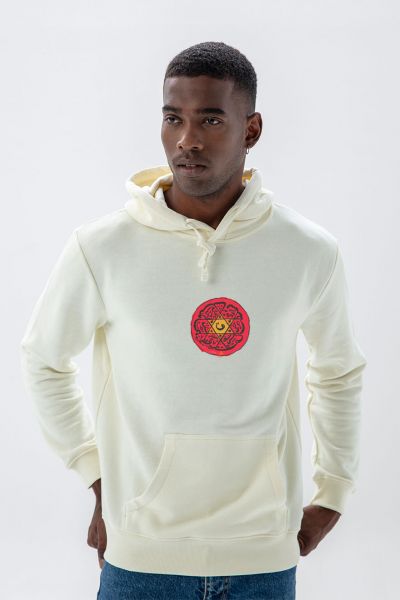 Ecru Premium Cotton Sufism Design Pullover Hoodie