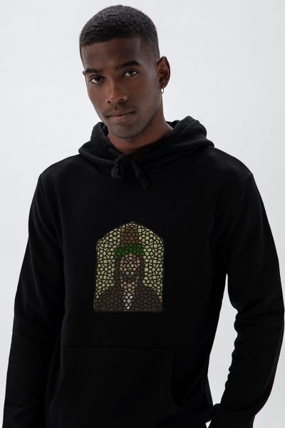 Black Premium Cotton Sufism Design Pullover Hoodie