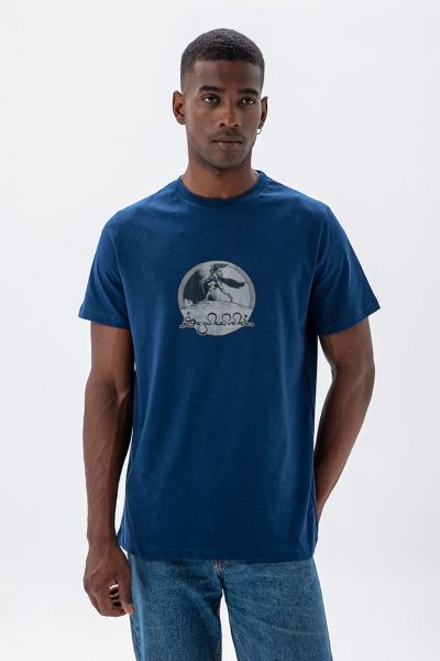 Navy Soft Fabric Theology Design Short Sleeve Tee