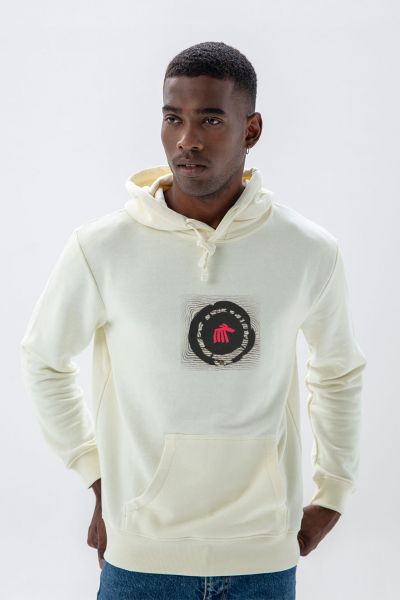 Ecru Premium Cotton Theology Design Pullover Hoodie