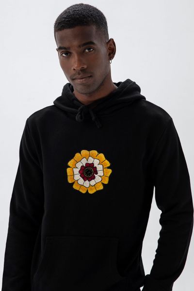 Black Premium Cotton Symbol Design Pullover Hoodie