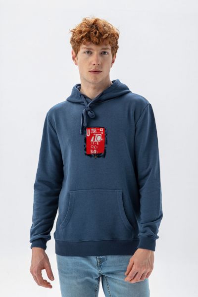 Navy Premium Cotton 10 Years Old Boy Design Pullover Hoodie