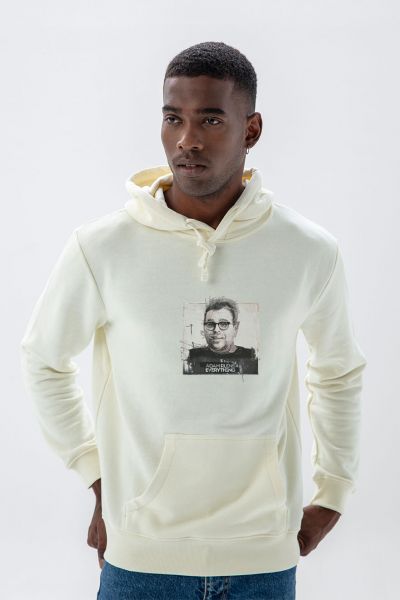 Ecru Premium Cotton Adam Runs Everything Design Pullover Hoodie