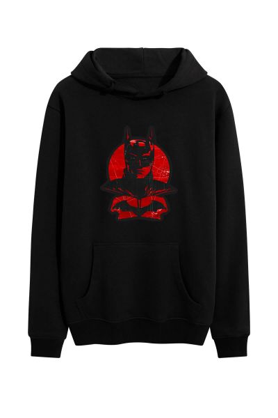 Black Premium Cotton Batman Design Pullover Hoodie