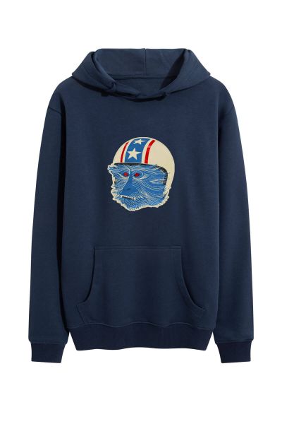 Navy Premium Cotton Monkey Design Pullover Hoodie