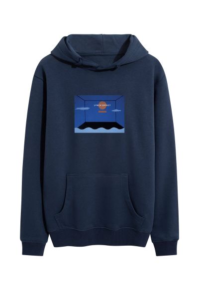 Navy Premium Cotton Lynch Effect Design Pullover Hoodie