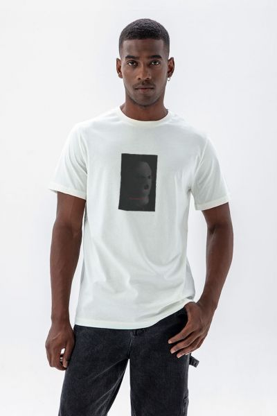 Off White Soft Fabric Personologist is a Thug Design Short Sleeve Tee