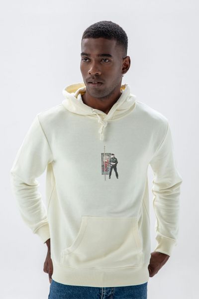 Ecru Premium Cotton 1-3-1-2 Design Pullover Hoodie