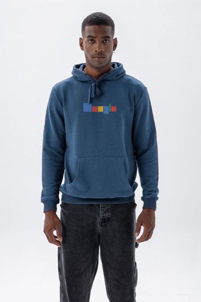 Navy Premium Cotton Google Design Pullover Hoodie