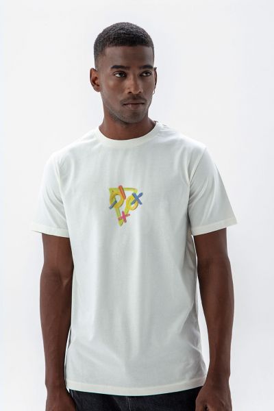 Off White Soft Fabric Smart Toys Design Short Sleeve Tee