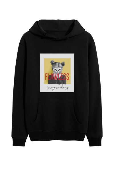 Black Premium Cotton Flawless Design Pullover Hoodie