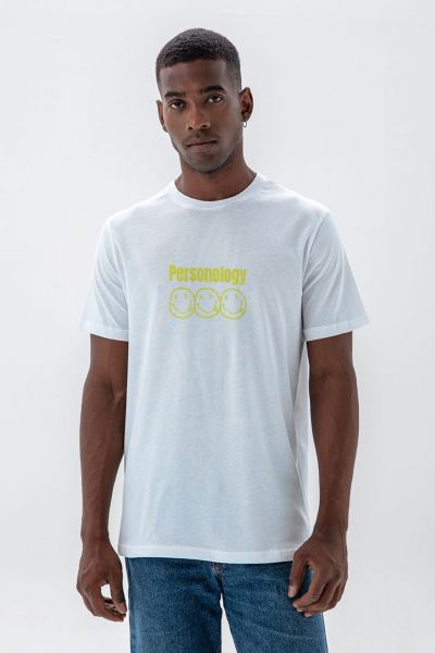 White Soft Fabric Personology Design Short Sleeve Tee