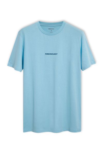 Blue Soft Fabric Personology Design Short Sleeve Tee