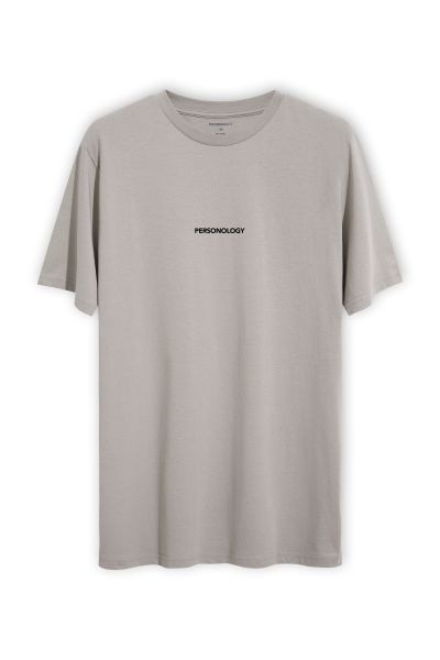 Grey Soft Fabric Personology Design Short Sleeve Tee