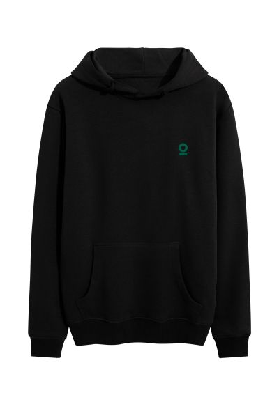 Black Premium Cotton Personology Design Pullover Hoodie