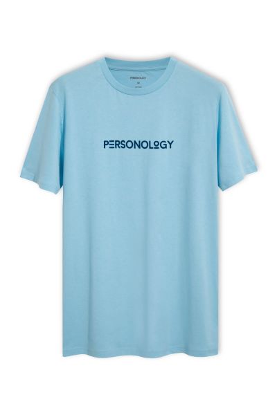 Blue Soft Fabric Personology Design Short Sleeve Tee