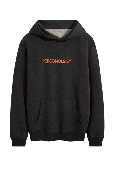 Dark Grey Premium Cotton Personology Design Pullover Hoodie