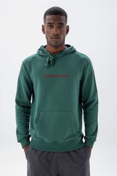 Green Premium Cotton Personology Design Pullover Hoodie