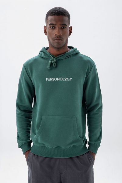 Green Premium Cotton Personology Design Pullover Hoodie