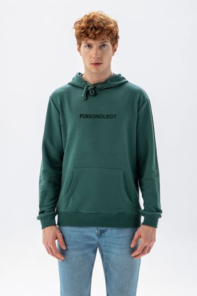 Green Premium Cotton Personology Design Pullover Hoodie