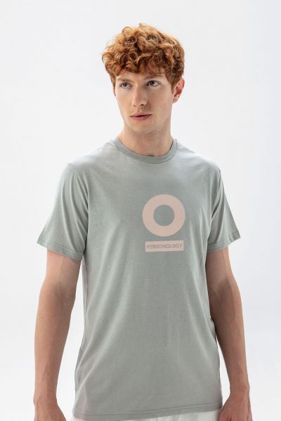 Grey Soft Fabric Personology Design Short Sleeve Tee