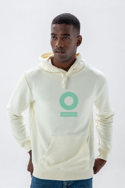 Ecru Premium Cotton Personology Design Pullover Hoodie