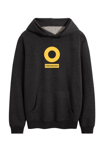 Dark Grey Premium Cotton Personology Design Pullover Hoodie