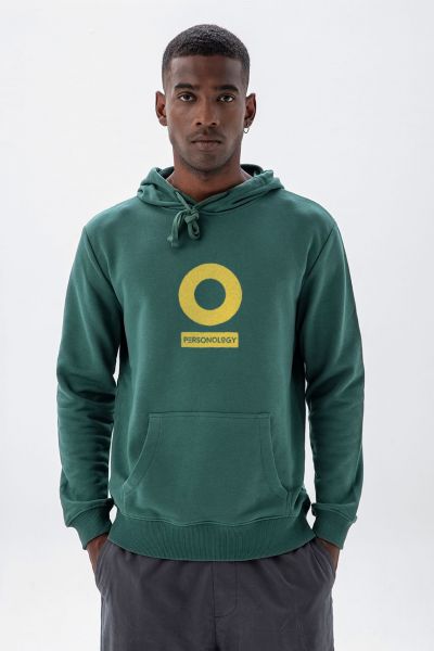 Green Premium Cotton Personology Design Pullover Hoodie