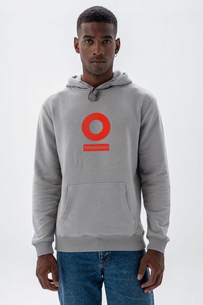 Grey Premium Cotton Personology Design Pullover Hoodie