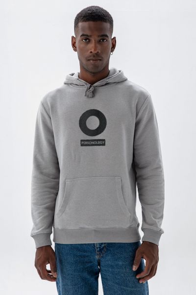 Grey Premium Cotton Personology Design Pullover Hoodie