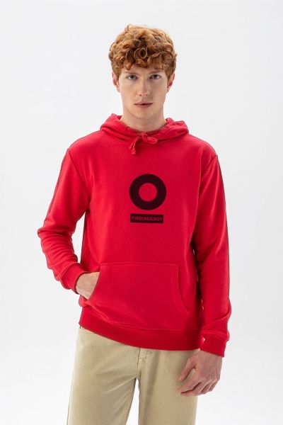 Red Premium Cotton Personology Design Pullover Hoodie