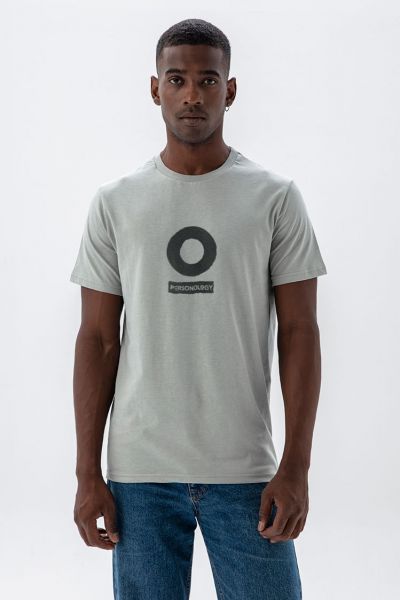 Grey Soft Fabric Personology Design Short Sleeve Tee