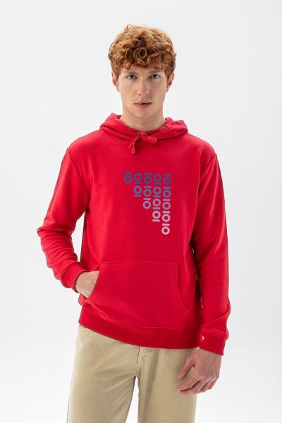 Red Premium Cotton Personology Design Pullover Hoodie