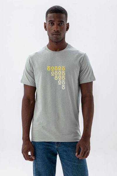 Grey Soft Fabric Personology Design Short Sleeve Tee