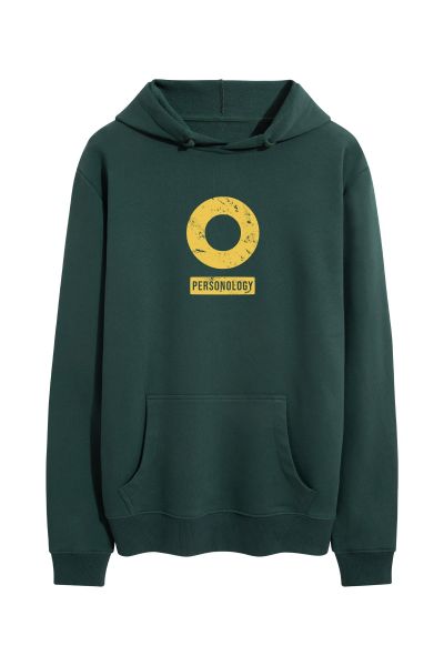 Green Premium Cotton Personology Design Pullover Hoodie