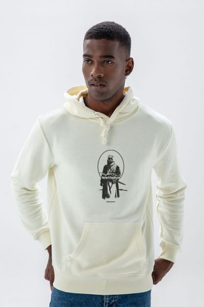 Ecru Premium Cotton Desert Bedouin Design Pullover Hoodie