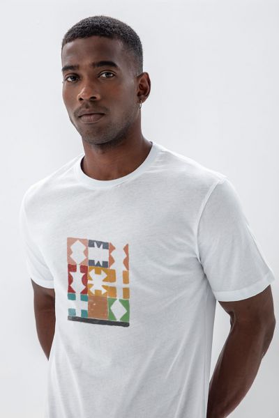 White Soft Fabric Royal Game of Ur Design Short Sleeve Tee