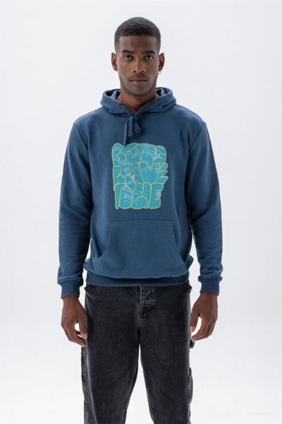 Navy Premium Cotton Brave Design Pullover Hoodie