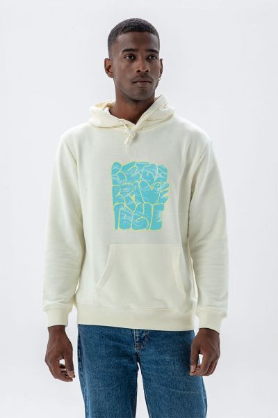 Ecru Premium Cotton Brave Design Pullover Hoodie