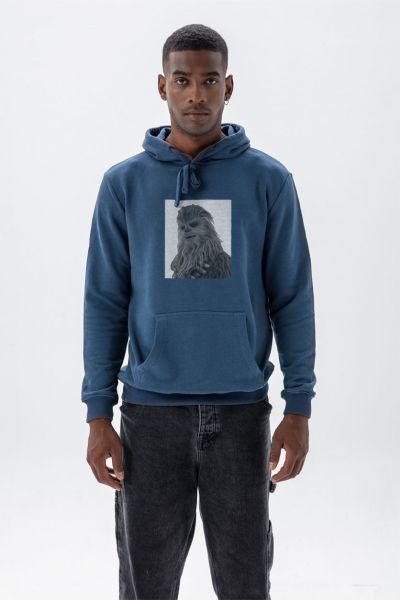 Navy Premium Cotton Godzilla Design Pullover Hoodie