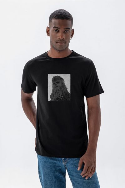 Black Soft Fabric Godzilla Design Short Sleeve Tee