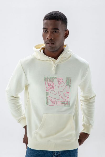 Ecru Premium Cotton Your Dream Design Pullover Hoodie