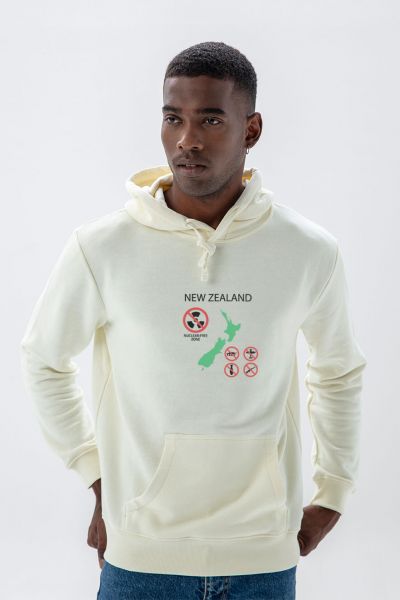 Ecru Premium Cotton new zeland Design Pullover Hoodie