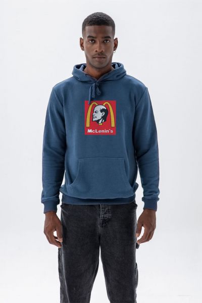 Navy Premium Cotton Mc Lenin's Design Pullover Hoodie