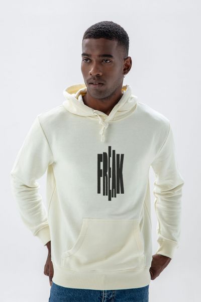 Ecru Premium Cotton Freak Design Pullover Hoodie