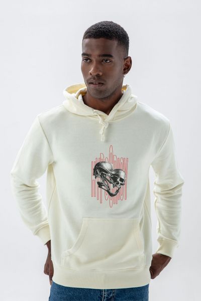 Ecru Premium Cotton Hypocricy Design Pullover Hoodie