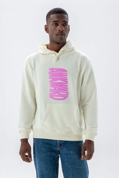 Ecru Premium Cotton Awkward Design Pullover Hoodie