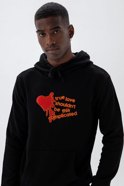 Black Premium Cotton True Love Shouldn't Be This Complicated Design Pullover Hoodie