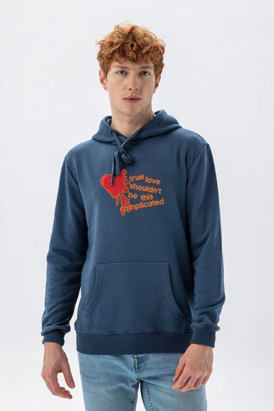 Navy Premium Cotton True Love Shouldn't Be This Complicated Design Pullover Hoodie