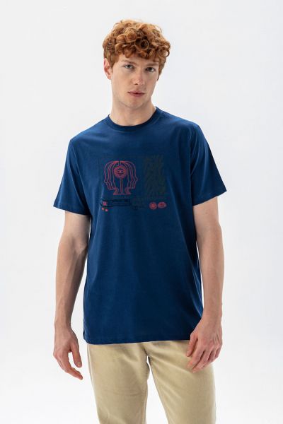 Navy Soft Fabric OCD Design Short Sleeve Tee